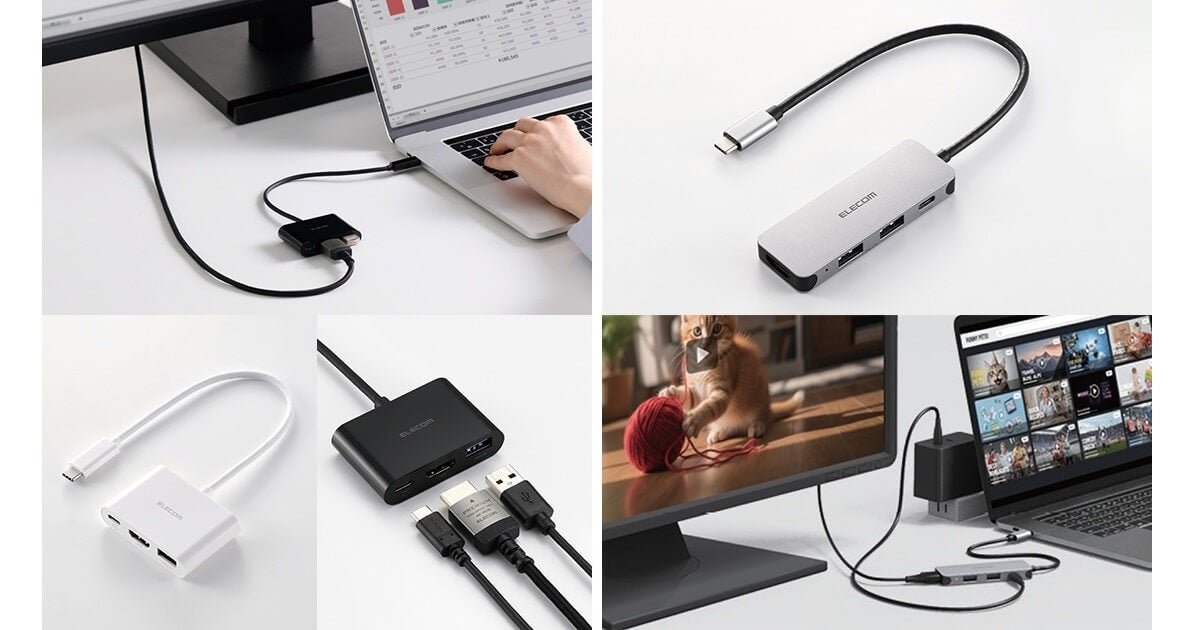 エレコム ドッキングステーション USB Type-C 4ポート HDMI 4K対応 USB PD 100W USB-A×2 シルバー DST-040BPSV
