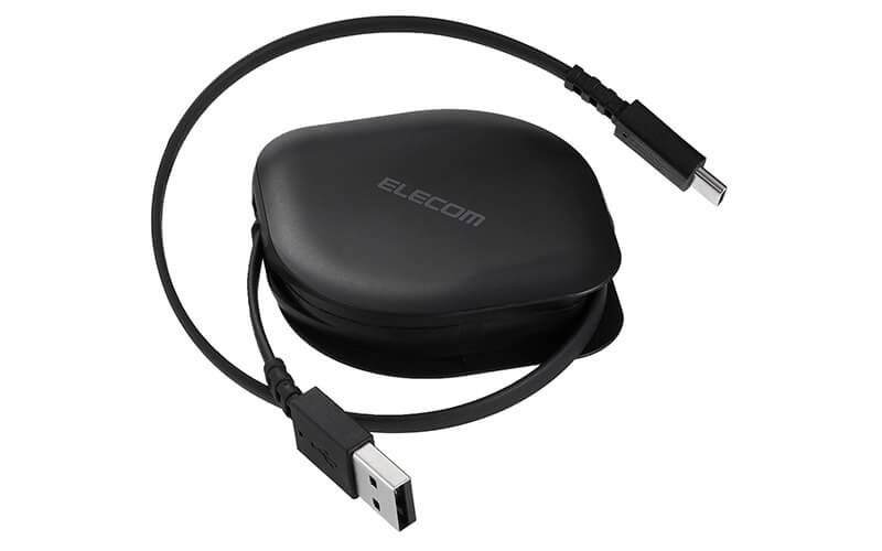エレコム、必要な長さに調節できるスリムな巻き取り式USB Type-Cケーブル2タイプを発売|取扱サイト