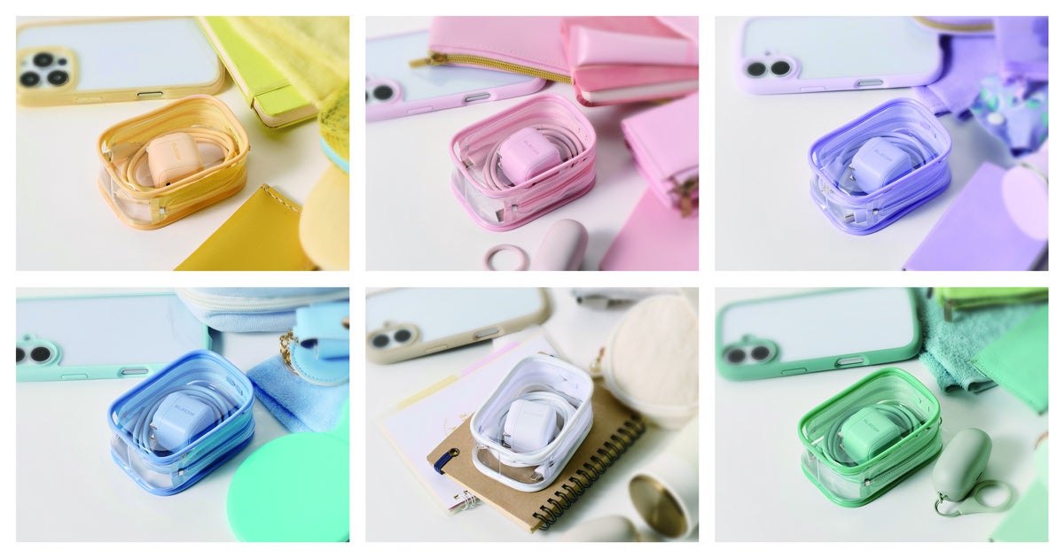 推し色でかわいくまとめて持ち歩く。外出先でのスマホ充電にぴったりのUSB AC充電器＆ケーブルのセットを新発売