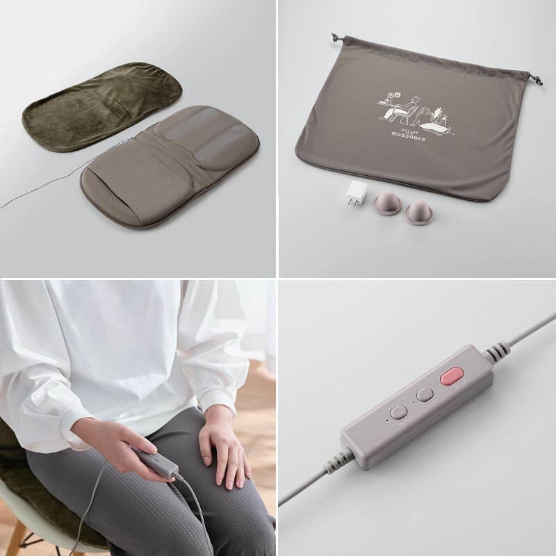 ▲ シンプルなリモコンで簡単操作。収納や移動に便利な収納袋が付属