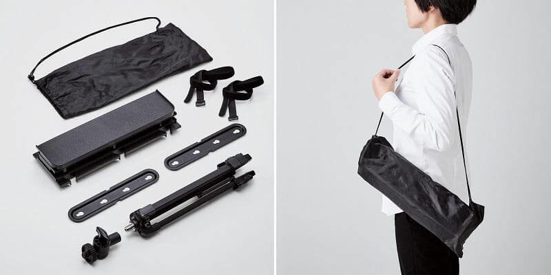 分解して、付属の収納ケースに入れてコンパクトに持ち運び可能