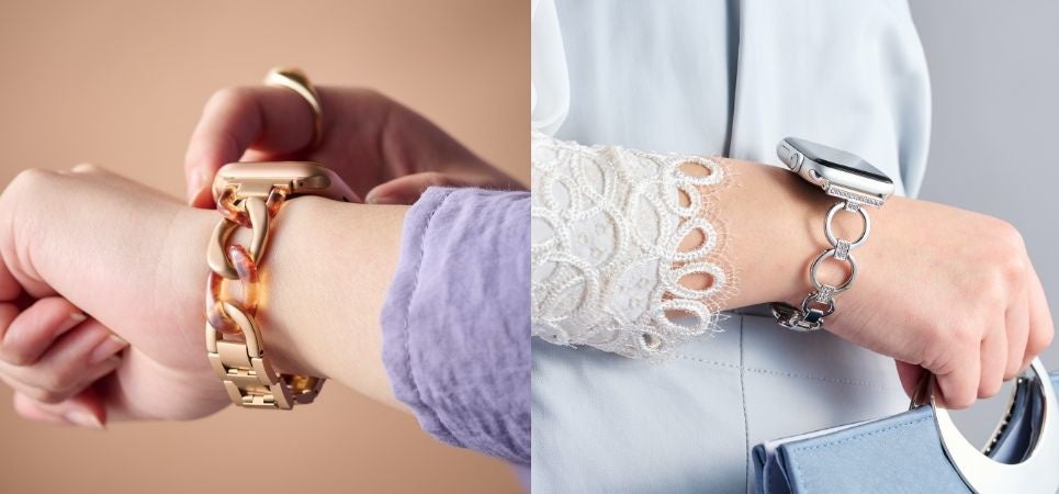 【Anne 】Apple Watch ブレスレット & ケース セット 限定 N378】「apple watchケース付き」ステンレス+樹脂 apple watch