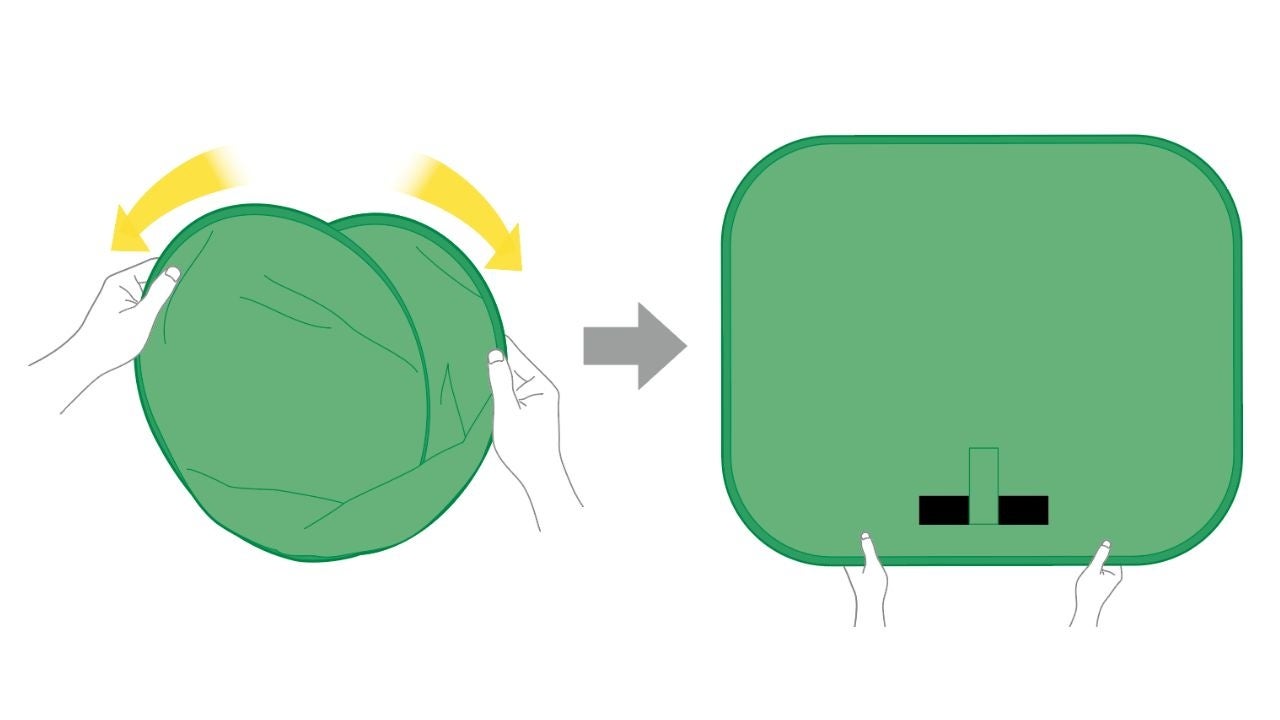 簡単に広げられるポップアップタイプ