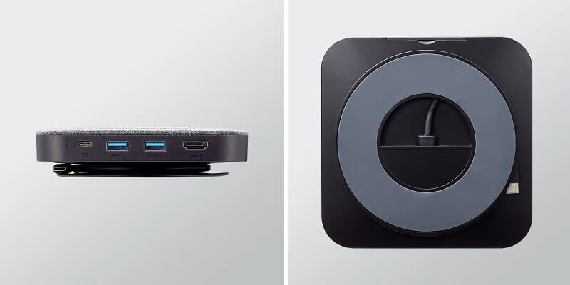 底面にUSBケーブルを収納できる構造