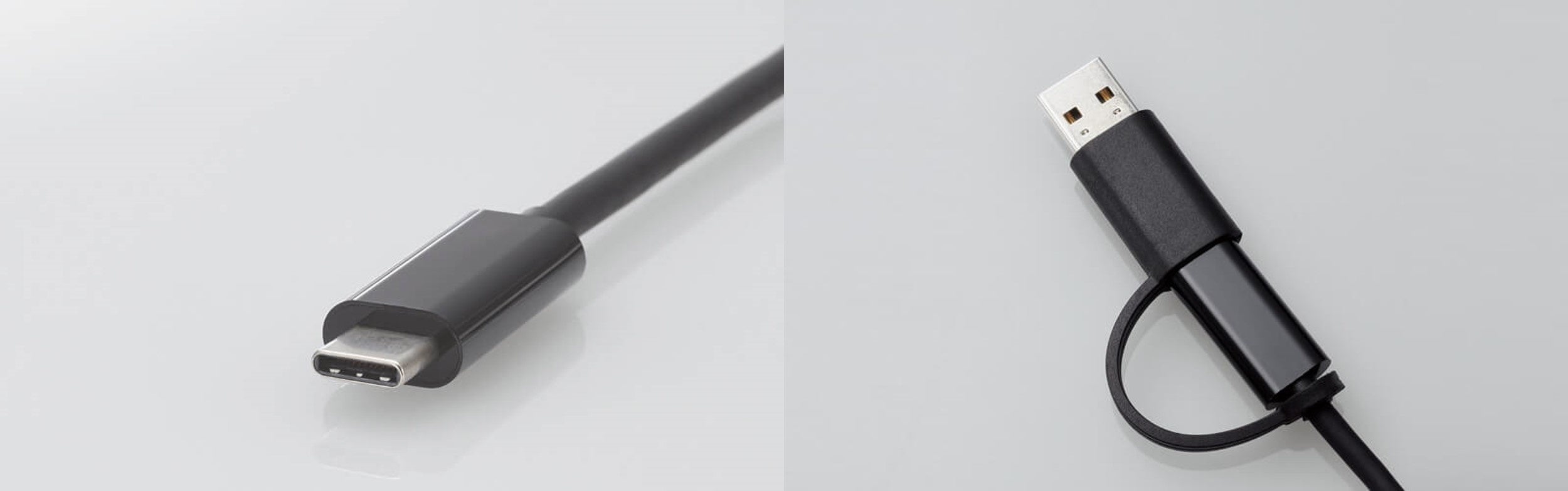 USB-Aコネクターへの変換アダプター付き USB Type-C(USB-C)コネクター