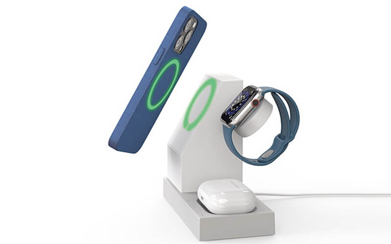 MagSafe対応ケースやワイヤレス充電対応ケースを 装着したまま充電可能