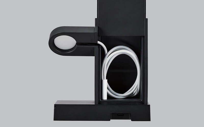Apple Watch磁気充電ケーブル(市販品)の 余長をまとめて本体に収納可能