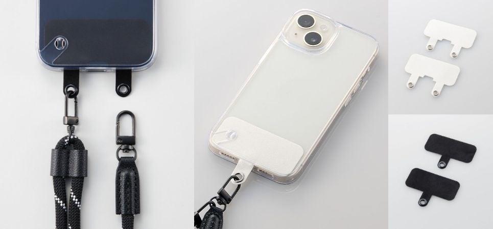 お気に入りのケースにスマホショルダーを！スマートフォンとケースの間