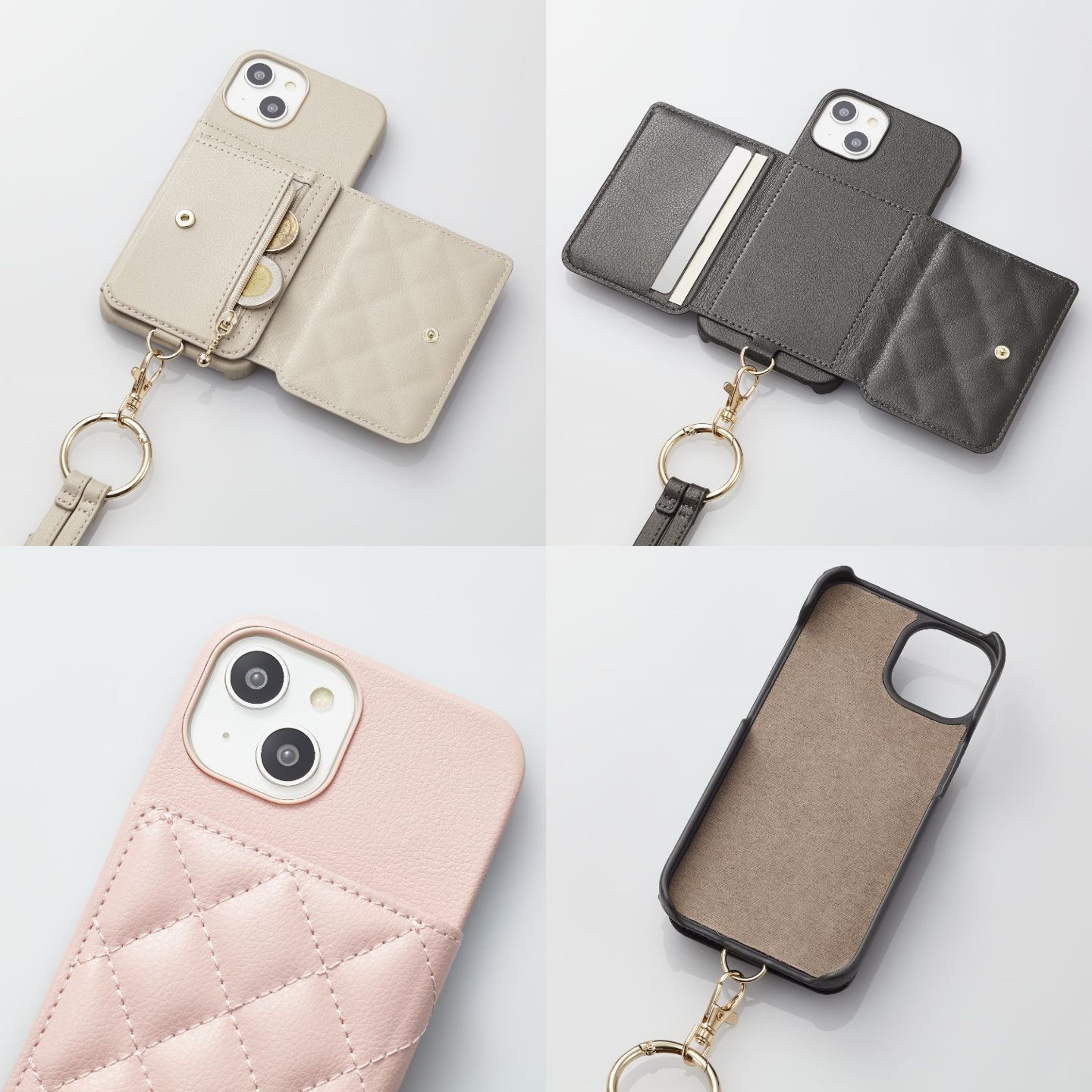 Risa♡iPhoneケース14♡ボタンタイプ 薄紫♡ ちいかわ IIIIfit Loop iPhone対応 ケース（モモンガ＆古本屋総