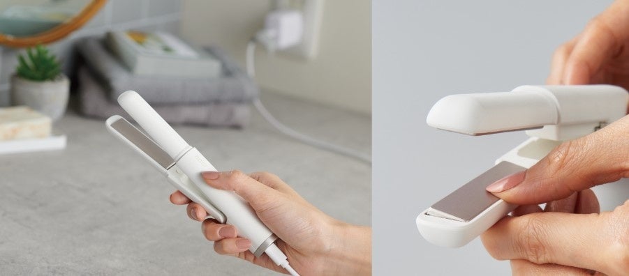 髪に優しく熱を伝えるプレート