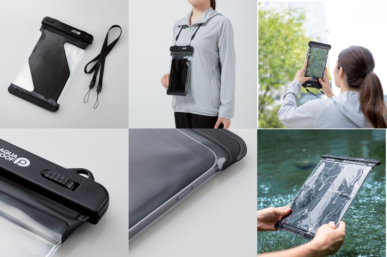 防水 ネックストラップ 大型タブレットケース 防水 大型タブレットケース ネックストラップ