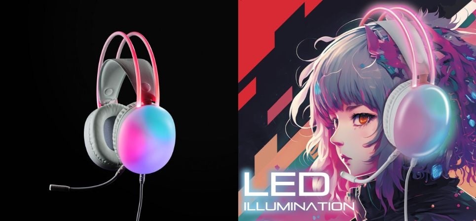 グラデーションに光るLEDライト搭載のゲーミングヘッドセットが新発売! グラデーションに光るLEDライト搭載のゲーミングヘッドセットが新発売!