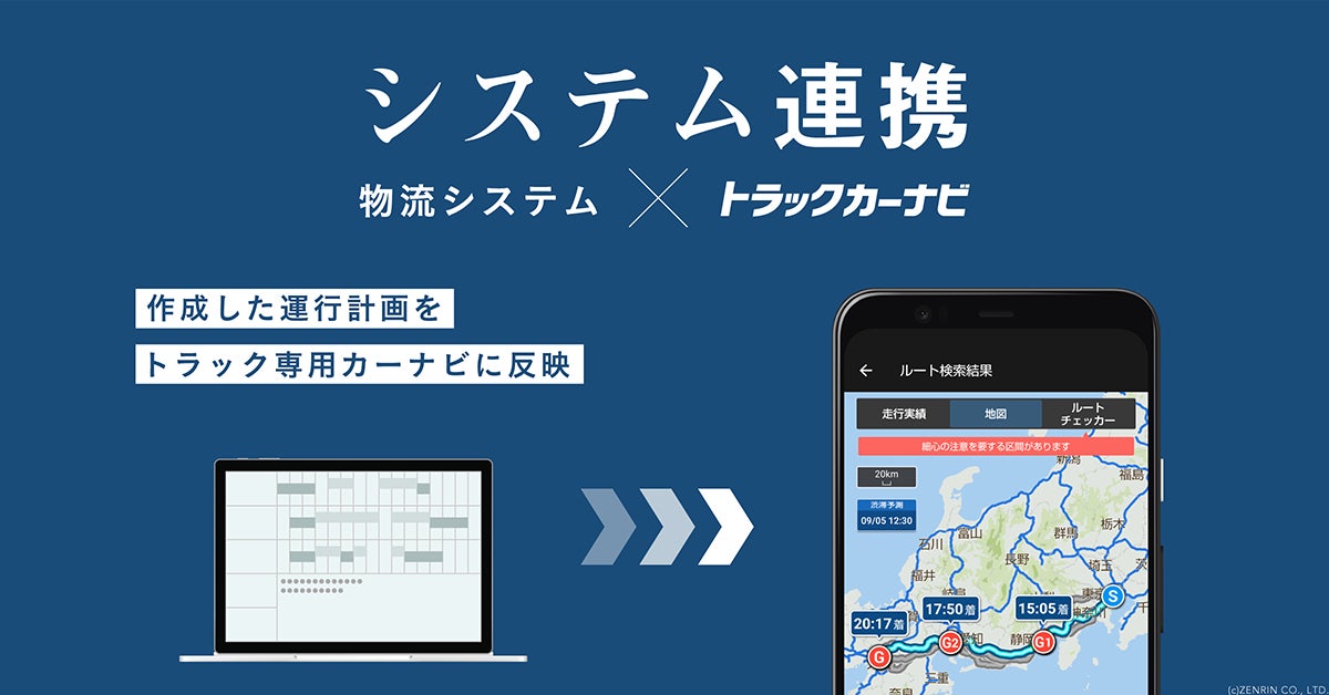 トラックカーナビ 物流システムとの連携が可能に 株式会社ナビタイムジャパンのプレスリリース トラックカーナビ 物流システムとの連携が可能に 株式会社ナビタイムジャパンのプレスリリース