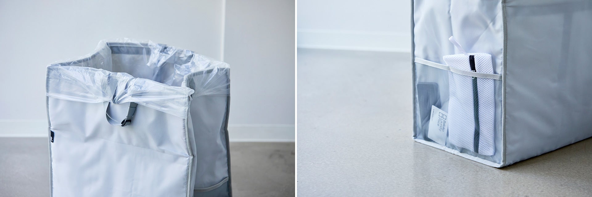 ¥6,050(税込)｜品番：965501｜サイズ：W47×H55×D28cm・2つ折りH35cm｜素材：ポリエステル｜ポケット：外側1箇所（メッシュ）｜容量：最大約70L