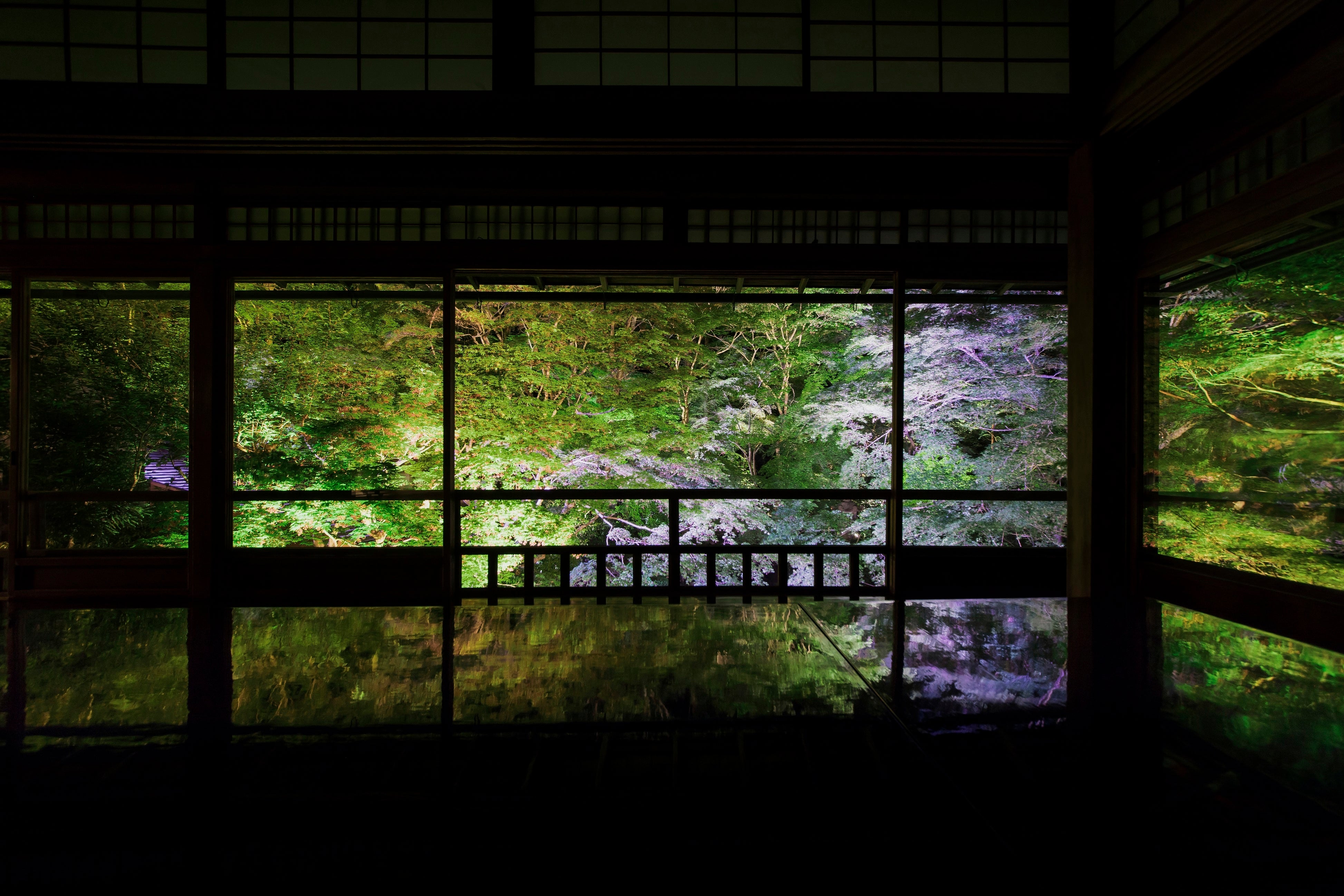 リフレクションが映える瑠璃光院