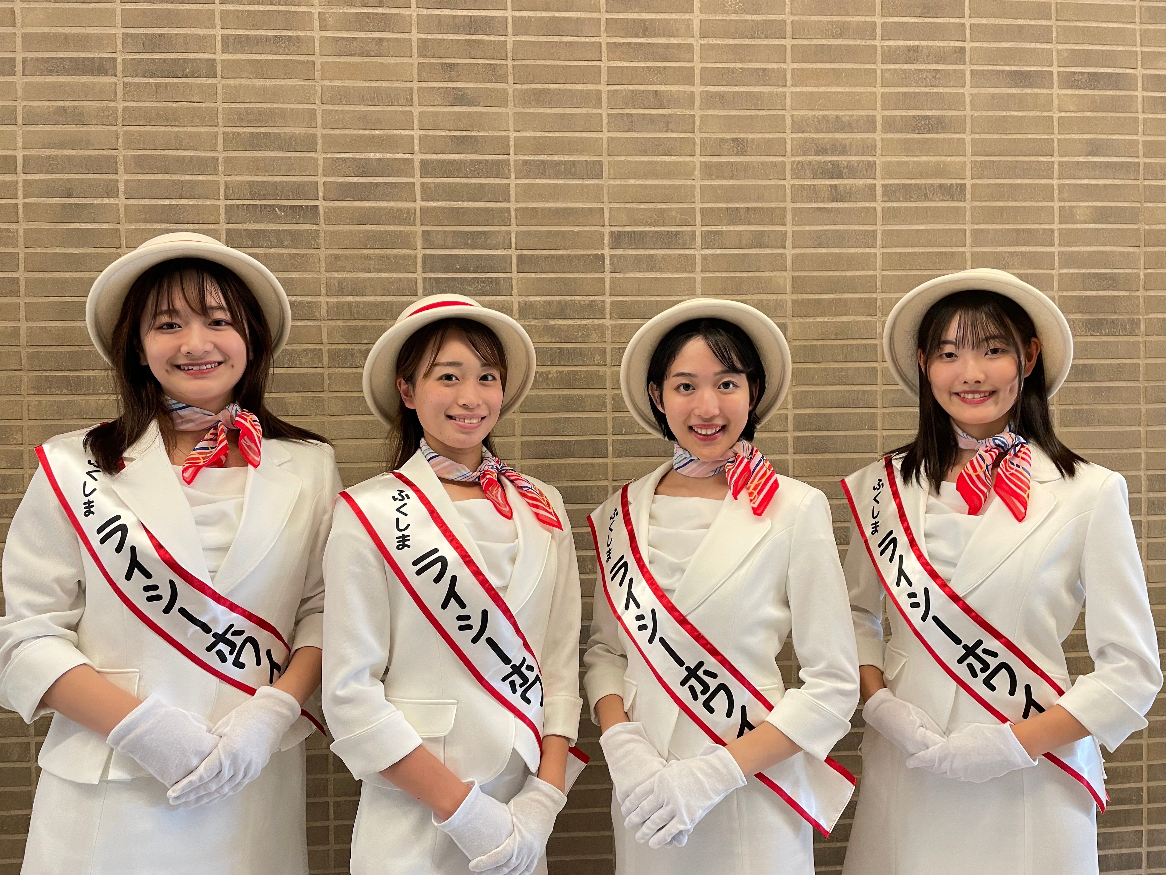 「ふくしまライシーホワイト」のメンバー1名が来店、会津コシヒカリをお渡し。