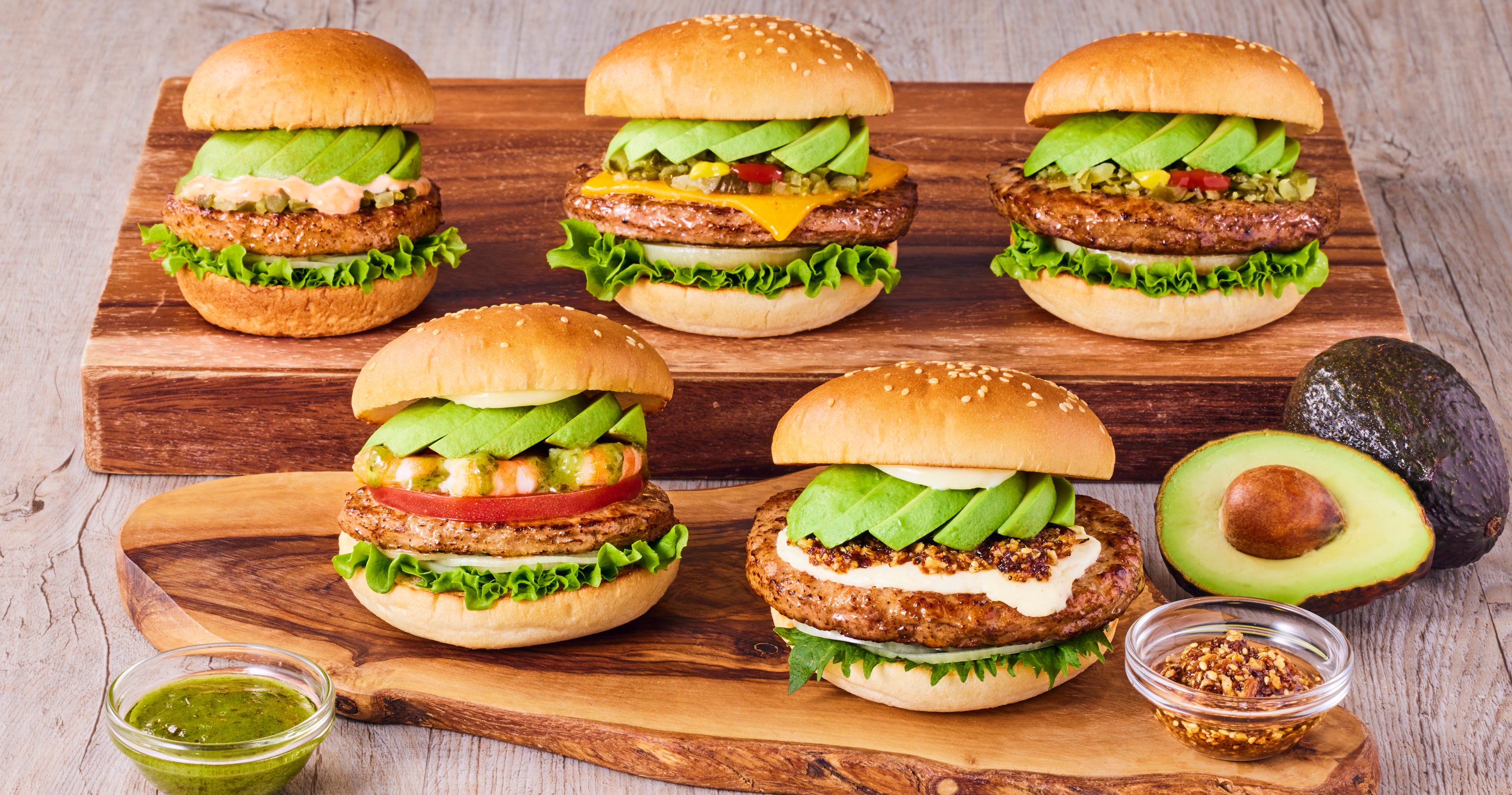 選べる５種のアボカドバーガー