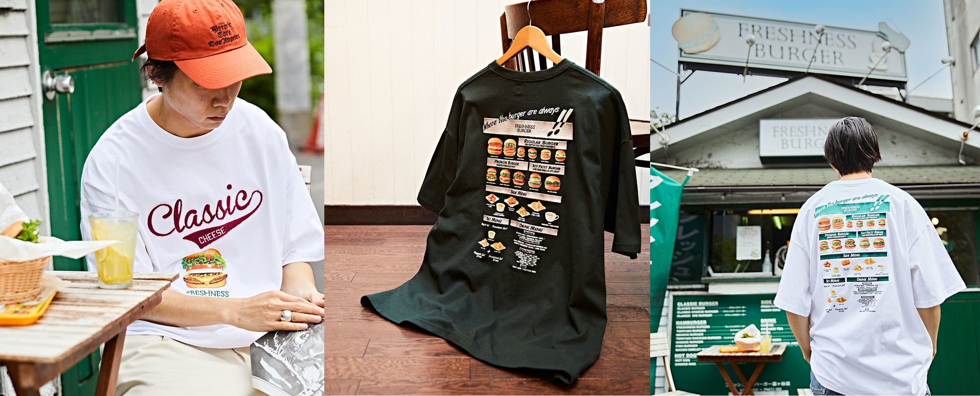 Freak S Store Freshness Burger アメリカンスタイルを追求する異業種コラボが実現 フレッシュネスのハンバーガーのイラストや メニューリストがtシャツデザインに 株式会社フレッシュネスのプレスリリース Freak S Store Freshness Burger アメリカンスタイルを追求する異業種コラボが実現 フレッシュネスのハンバーガーのイラストや メニューリストがtシャツデザインに 株式会社フレッシュネスのプレスリリース