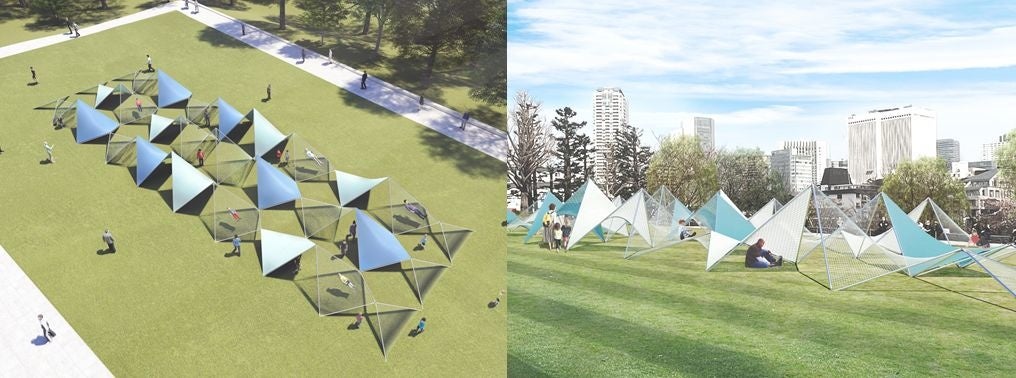 ▲波に揺られるような体験で大人も子供も楽しめる空間（イメージ）