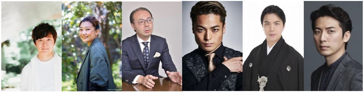 ▲（左から）小名川高弘さん、栗栖良依さん、入山功一さん(C)堀田力丸、FISHBOYさん、花柳源九郎さん、上山竜治さん