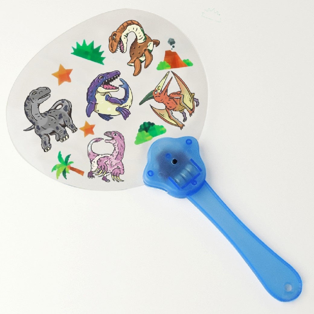 ▲イメージ(光るダイナソーうちわづくり体験)