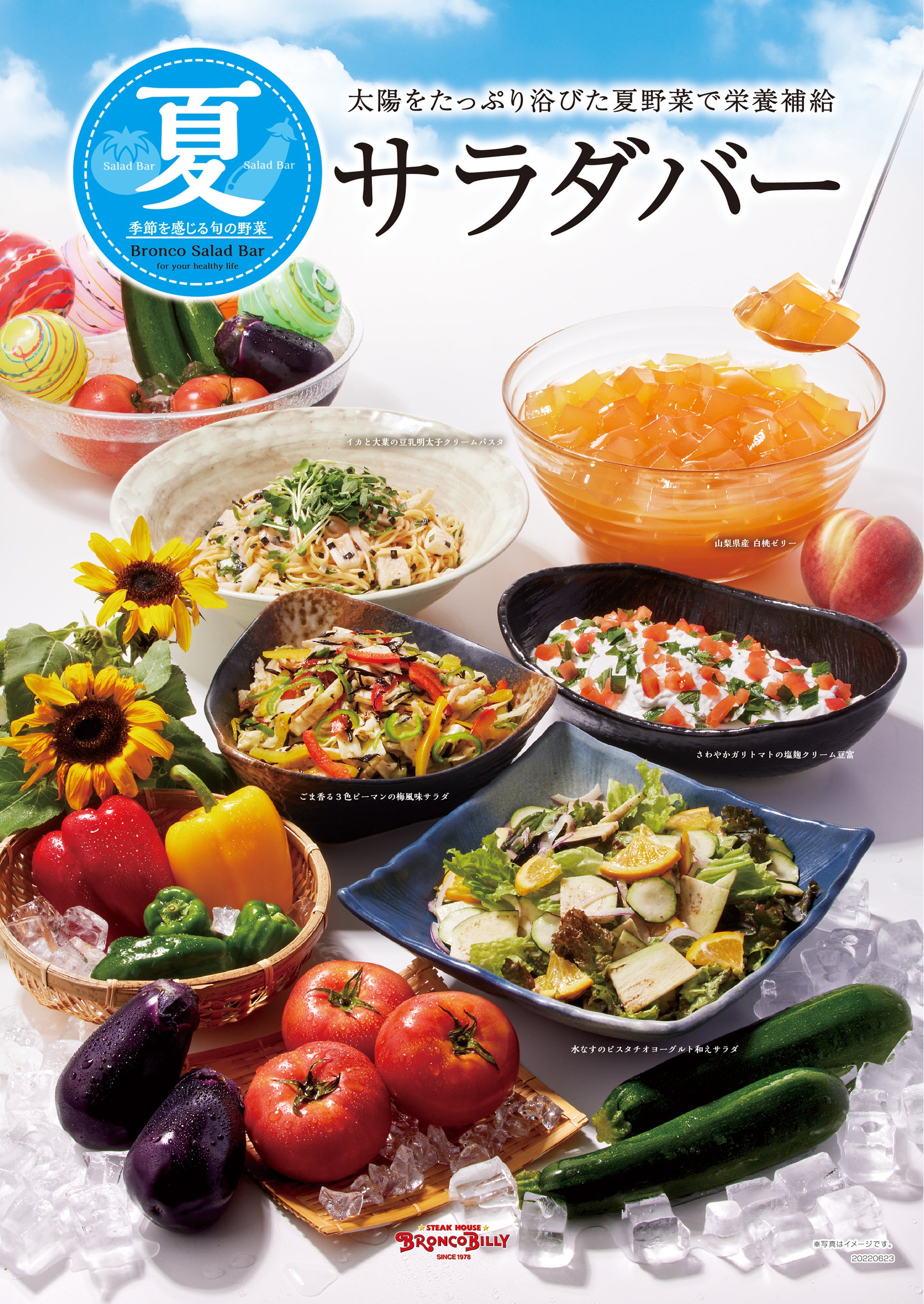 美味しい だけじゃない アイデア 見た目 にも注目の ステーキハウス ブロンコビリー のサラダバー 新 夏サラダバー が６月23日 木 より季節限定でスタート 株式会社ブロンコビリーのプレスリリース