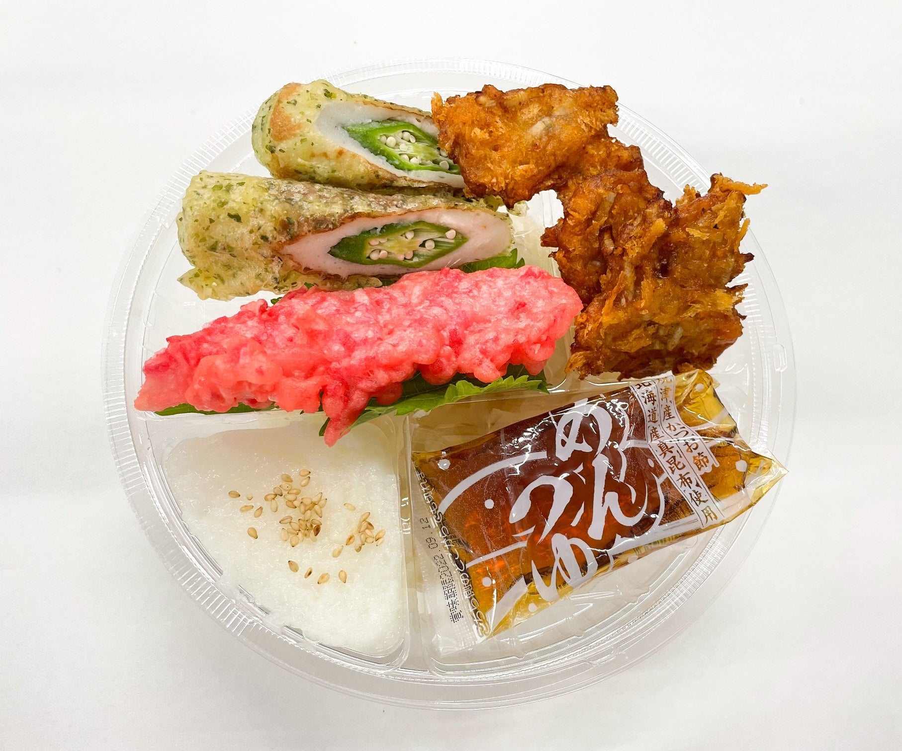 こんにゃく麺　オクラ磯辺揚のおろしぶっかけ