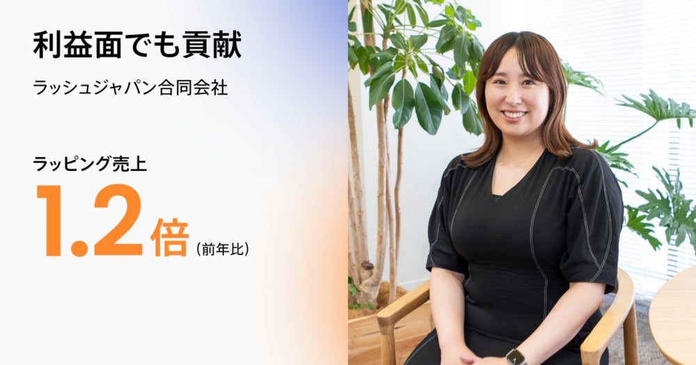 利益面でも貢献 ラッシュジャパン合同会社 ラッピング売上1.2倍(前年比)