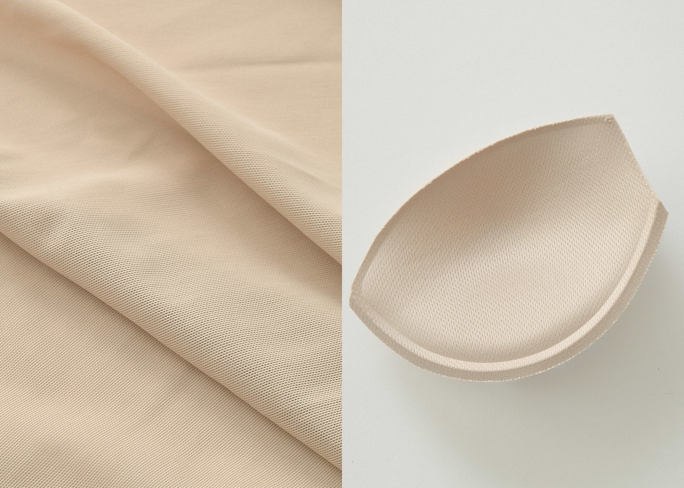 アエラブルーのヘルシーバストを支える素材、パワーネットとモールドカップ