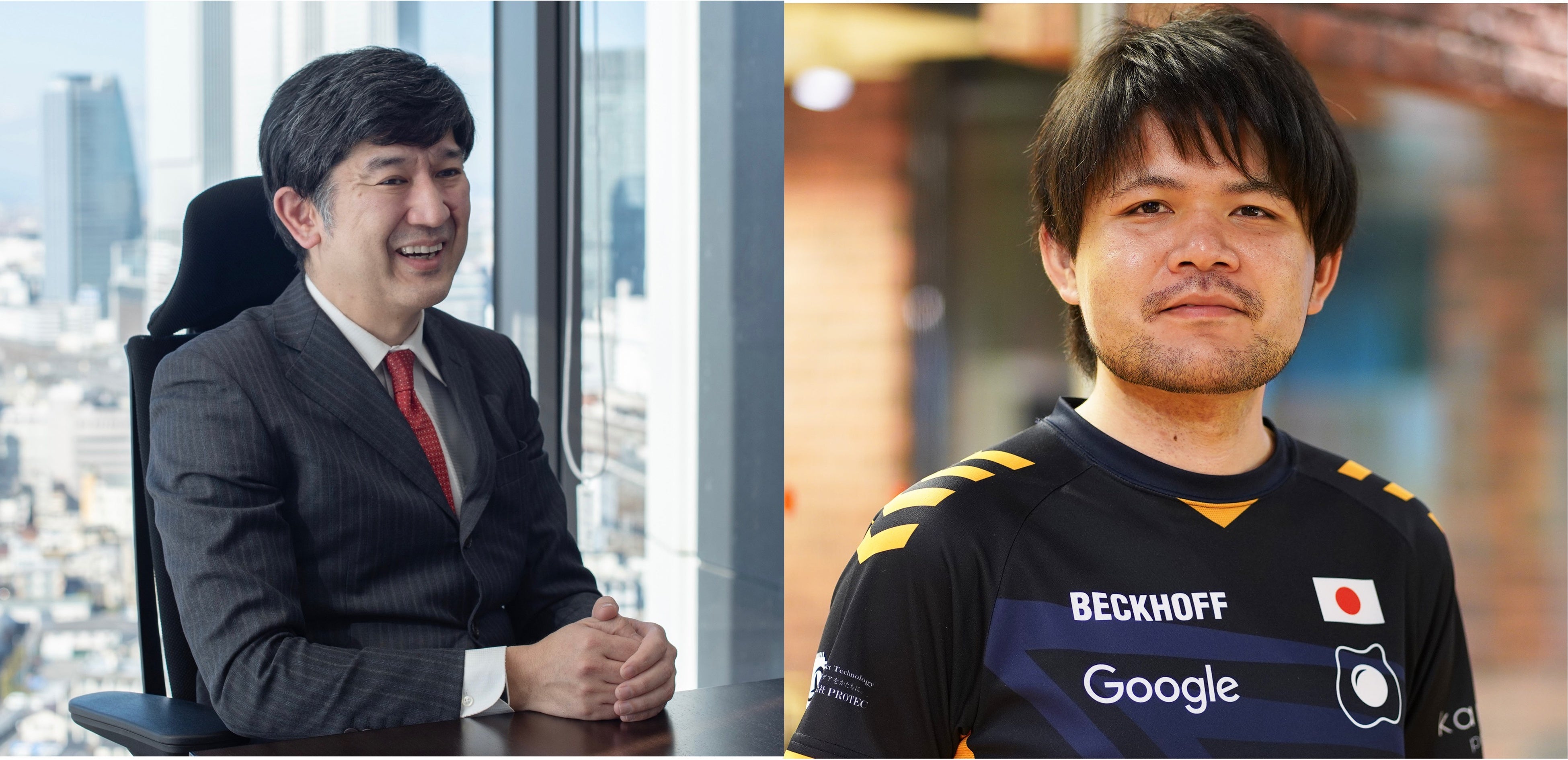 ベッコフオートメーション代表取締役社長 川野 俊充（左）、Scramble 代表理事 川節 拓実（右）