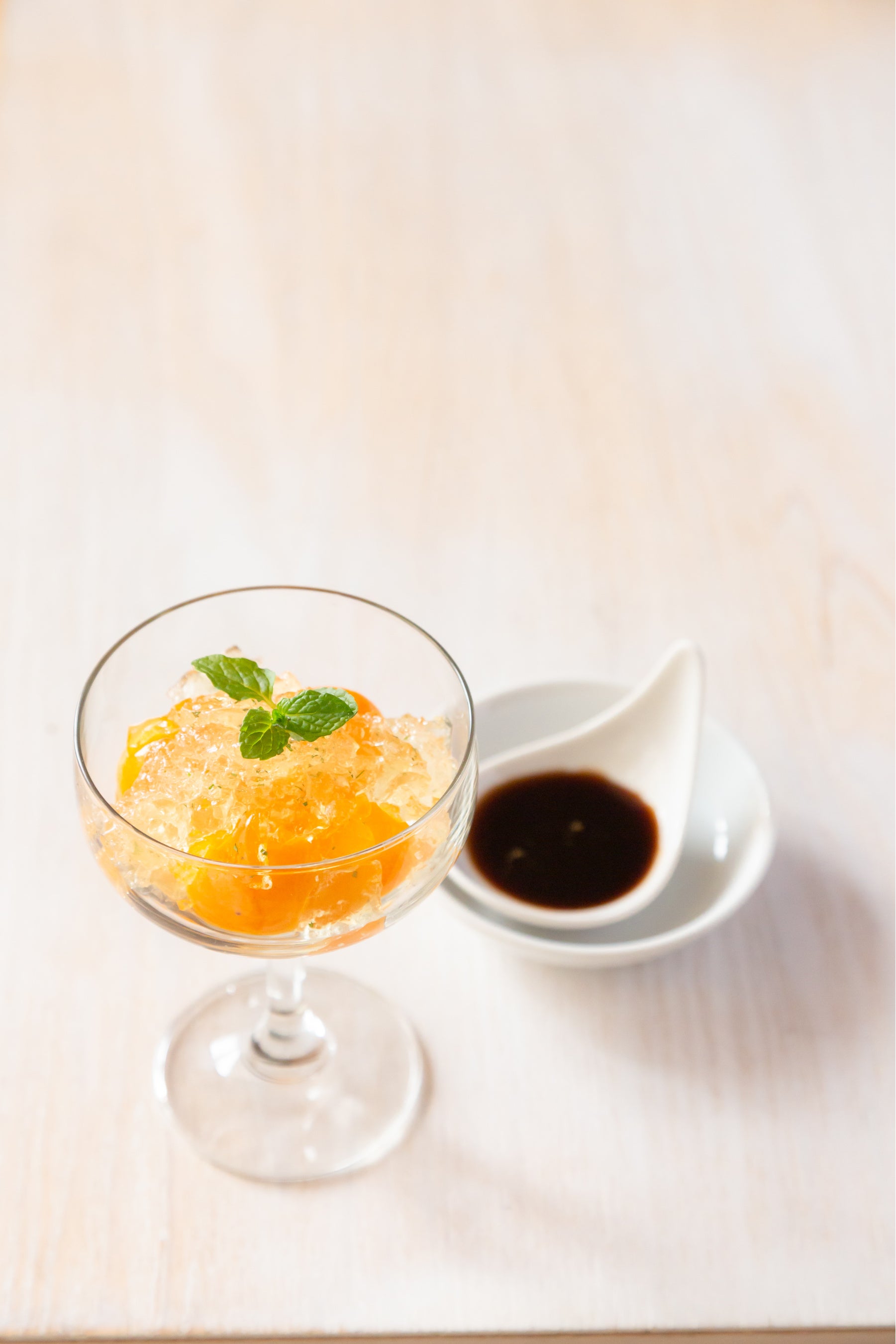 きんかん『たまたま』のゼリー　バルサミコソース