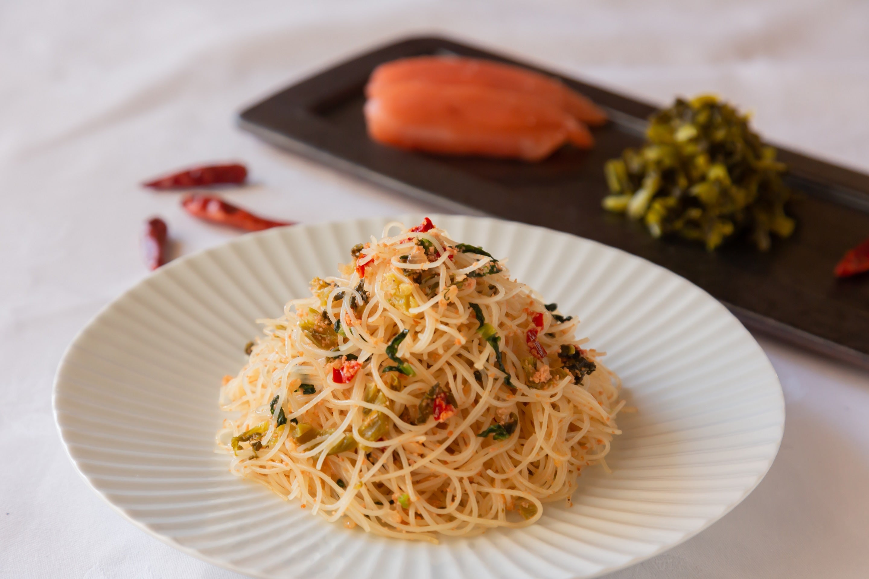 たらこと高菜のビーフン 調理イメージ