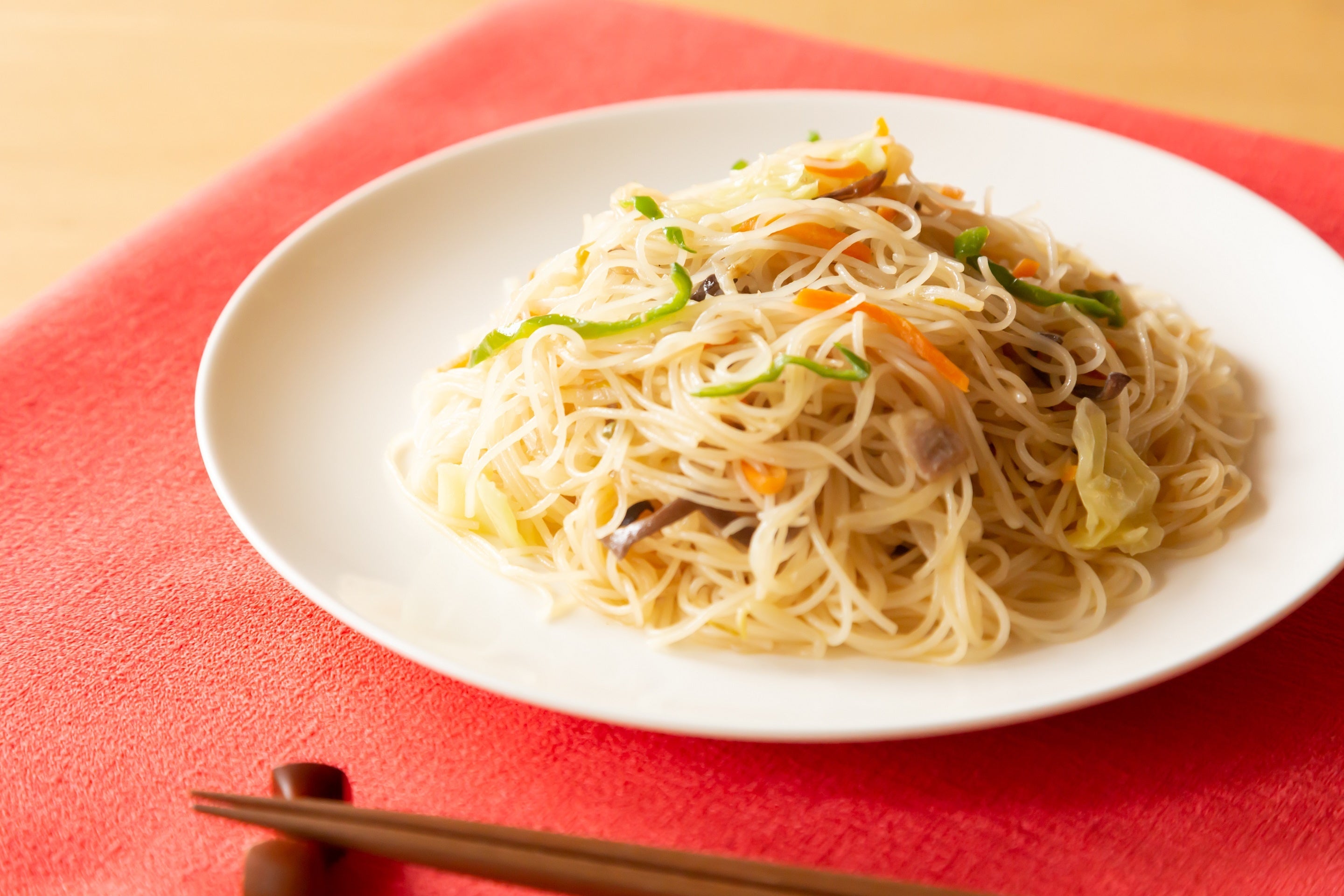 焼ビーフンの調理イメージ