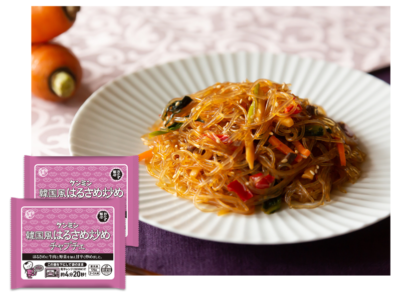 韓国風はるさめ炒めチャプチェ調理イメージ