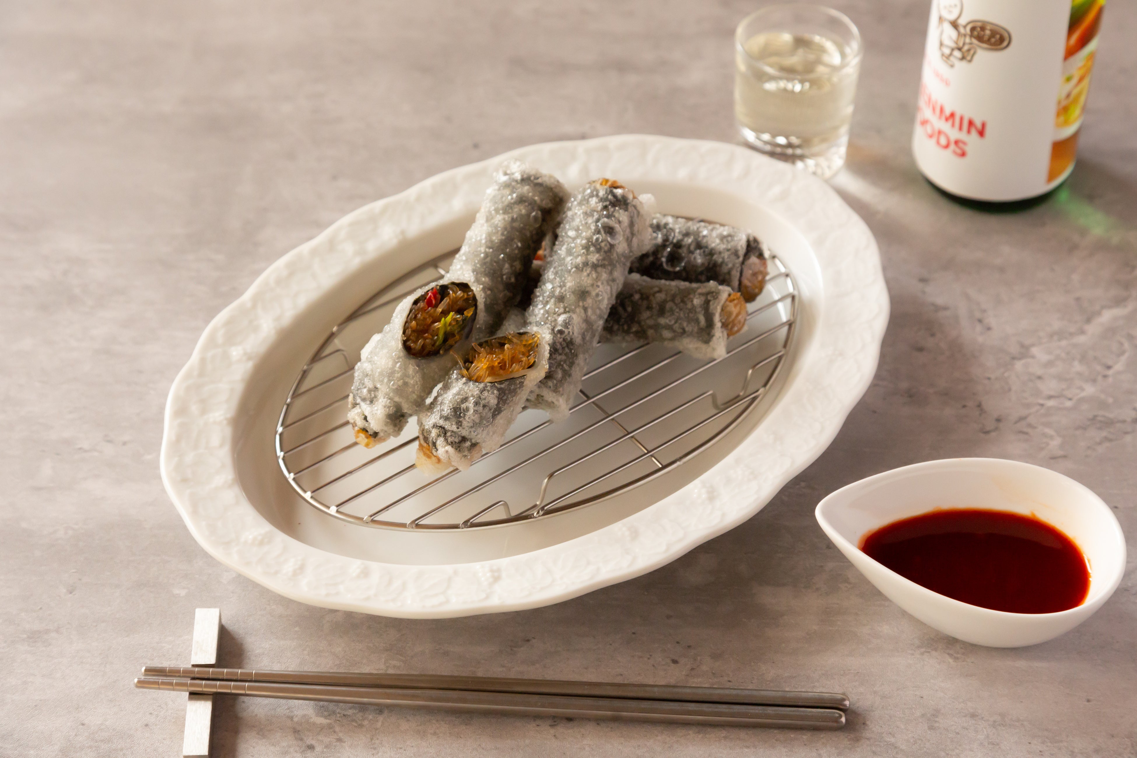 キムマリ（甘辛春雨の海苔巻き揚げ）