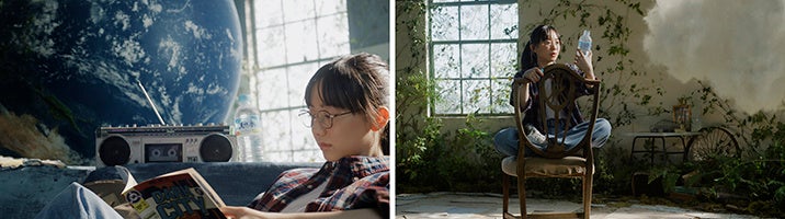 〈新TV-CM「地球との会話」篇(60秒)、「雲との会話」篇(30秒)より〉