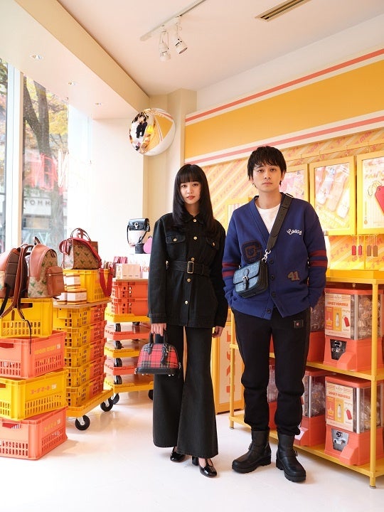 COACH ビジュー装飾 スカジャン M 仲里依紗着用　サテン 👘👗