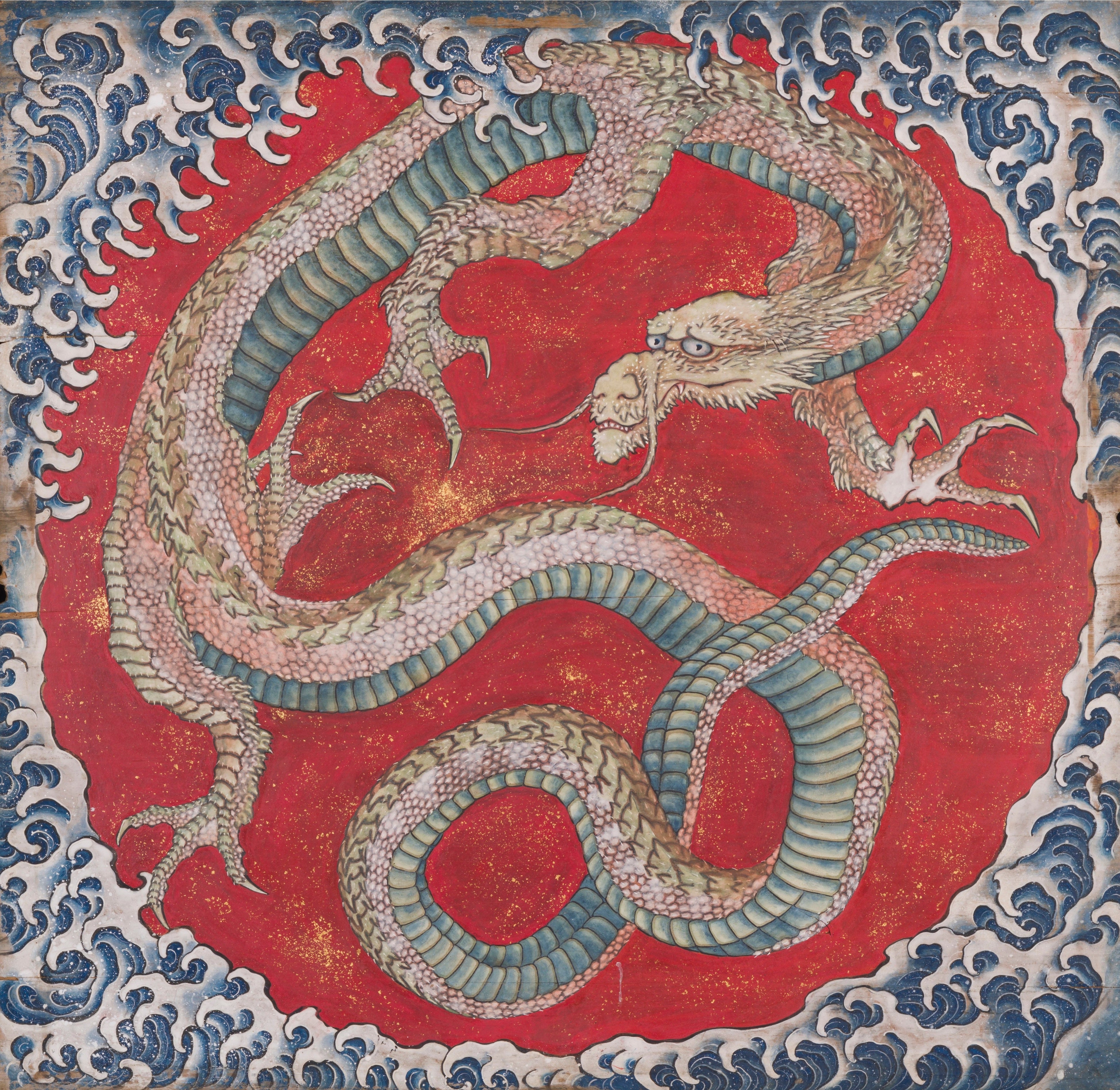 長野県宝　龍図（東町祭屋台天井絵） 葛飾北斎　江戸時代・弘化元年（天保15年・1844） 長野・小布施町東町自治会