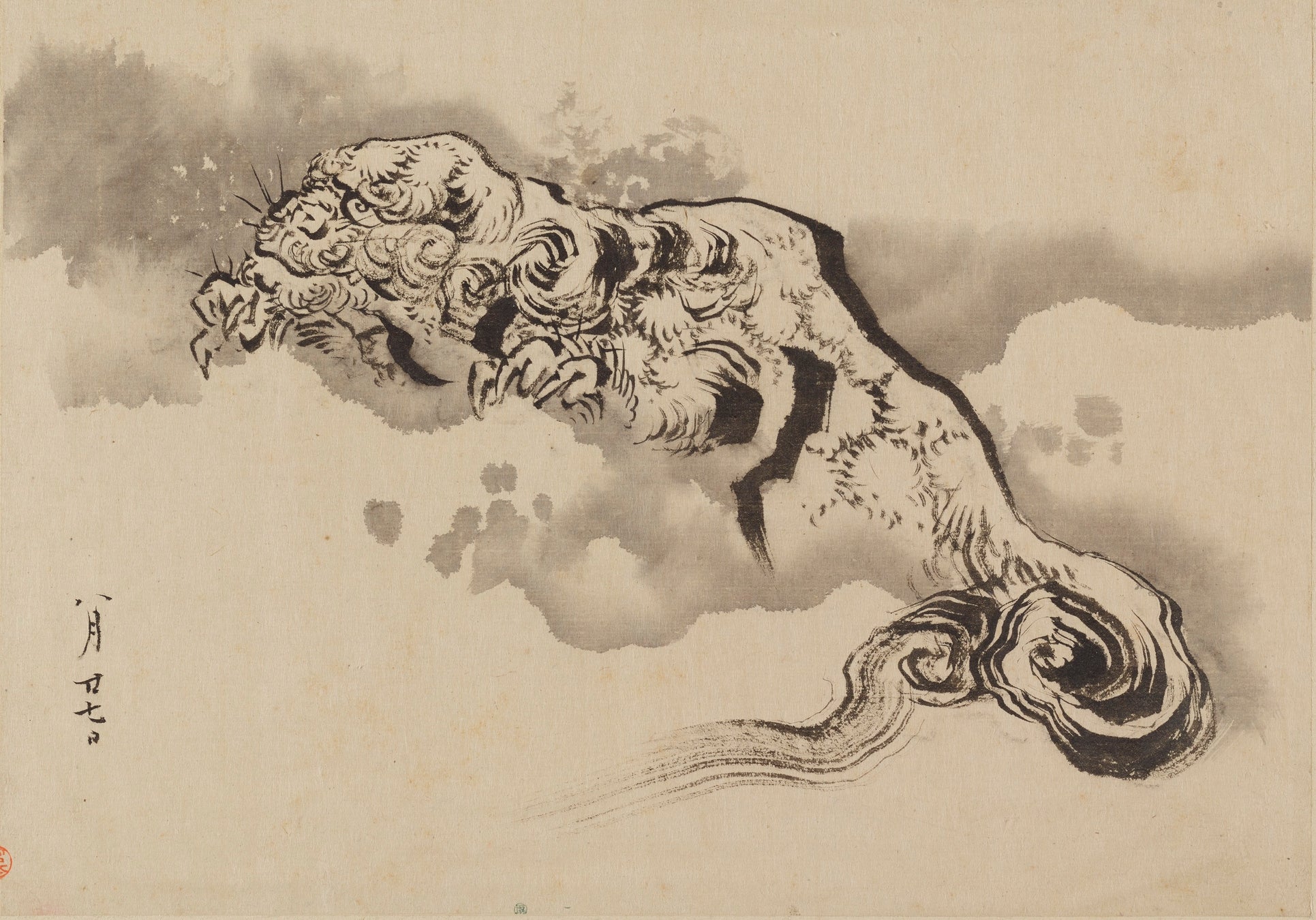重要文化財 日新除魔図(宮本家本) 葛飾北斎 江戸時代・天保13~14年(1842~43) 九州国立博物館(坂本五郎氏寄贈)