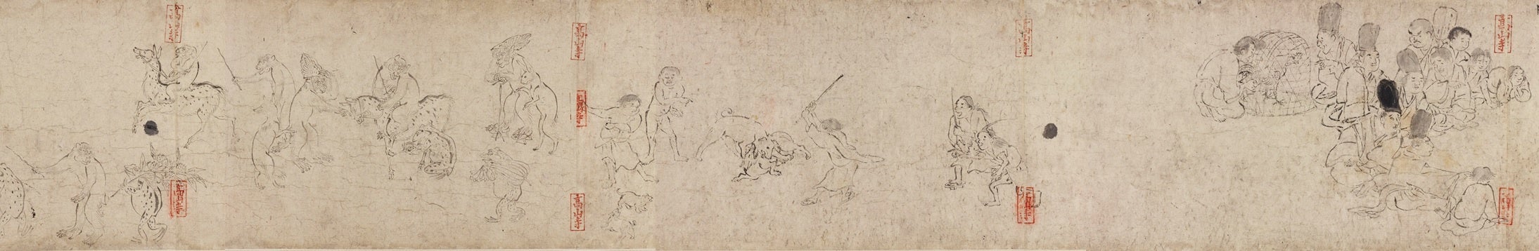 国宝　鳥獣人物戯画　丙巻　（部分）　京都・高山寺蔵　　【展示期間】9月27日（火）～10月16日（日）