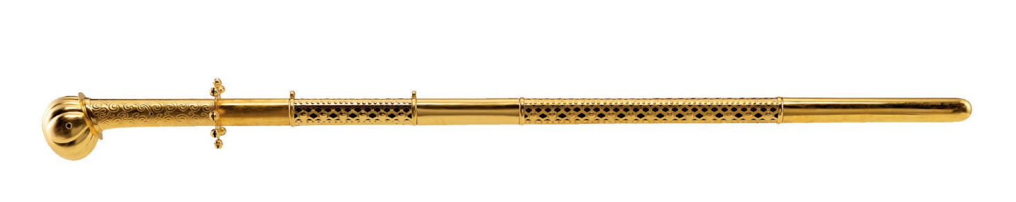 「金銅装頭椎大刀（復元品）」  原品宮地嶽古墳出土  九州国立博物館蔵