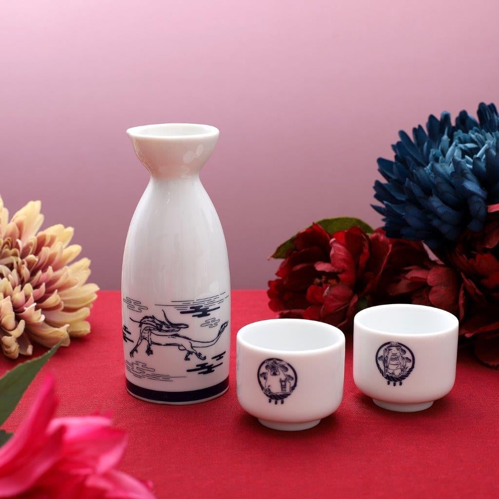 徳利&お猪口セット［ハク・春日様・オシラ様］3,300円（税込）