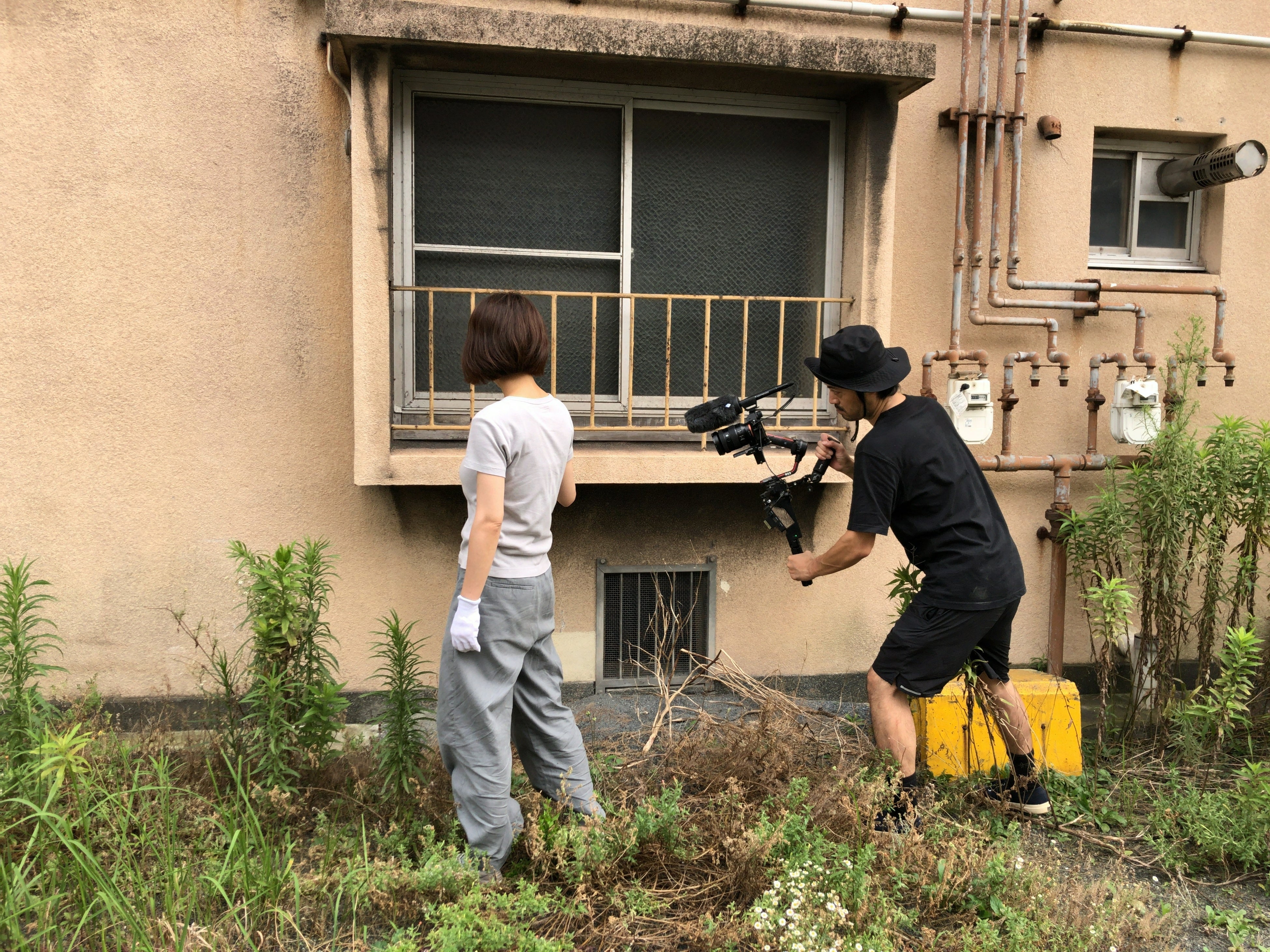 山本 聖子　小芝団地(北九州)での撮影