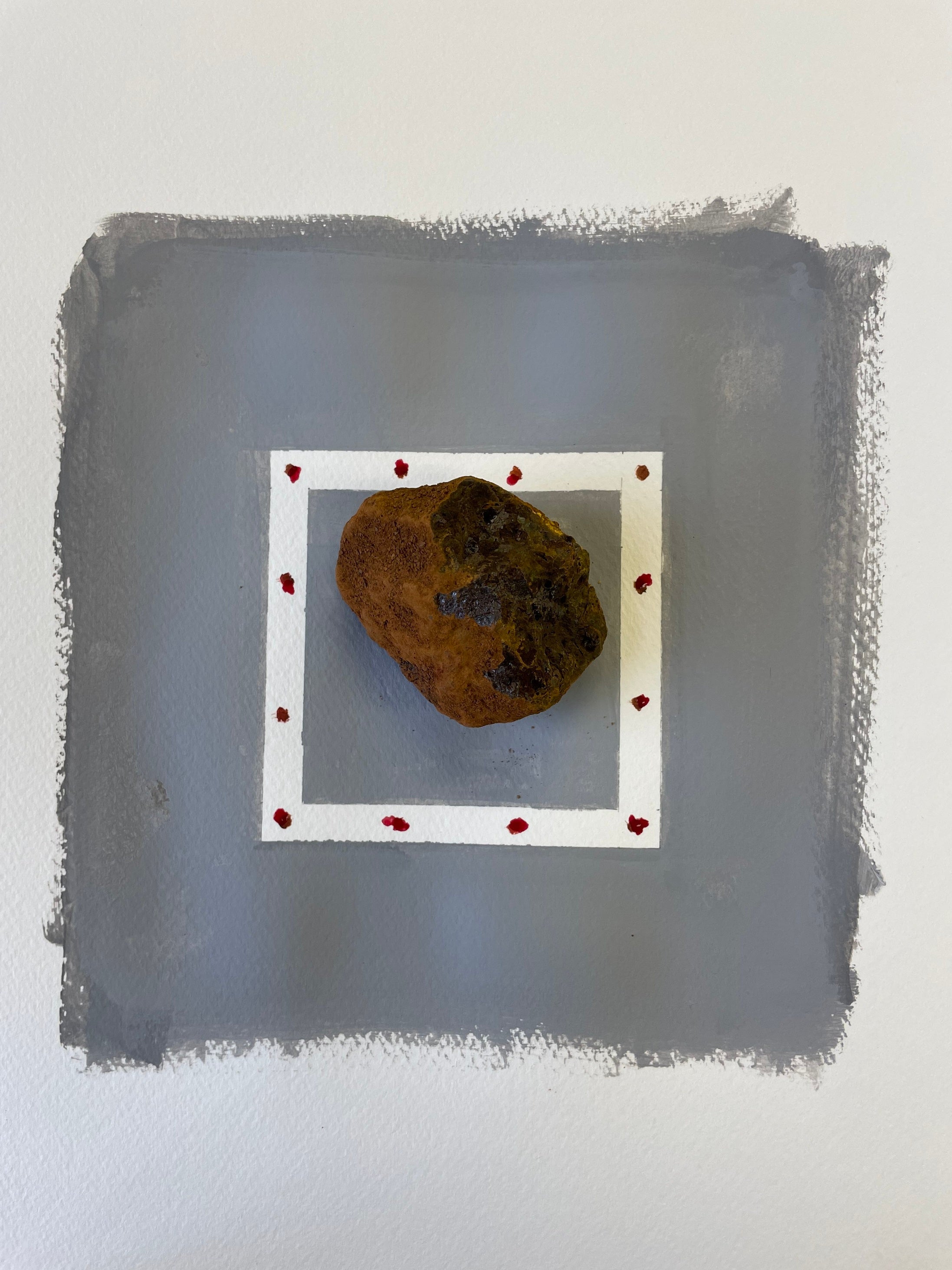 《白しかく／赤まる》(ドローイング)2023年