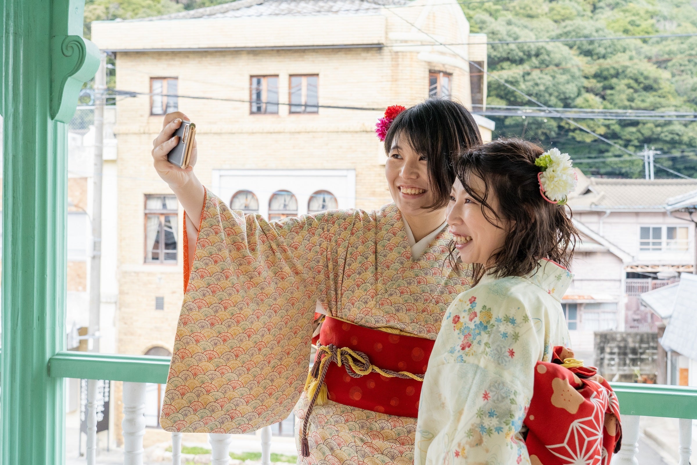 きもので秋のありたさんぽ