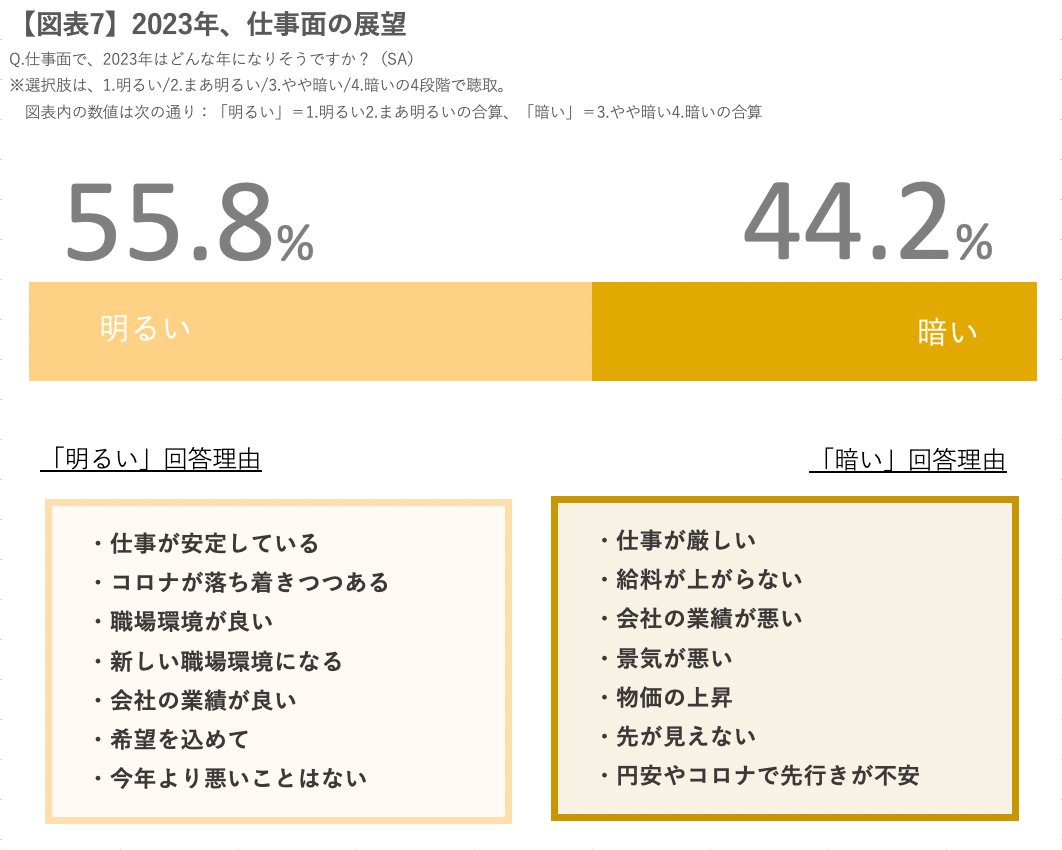 【図表7】2023年、仕事面の展望