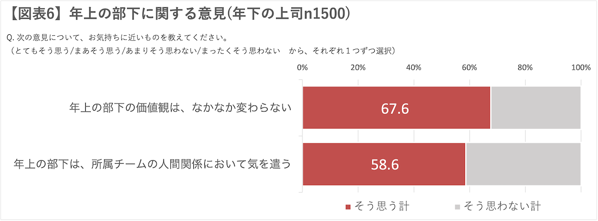 図表6 年上の部下に関する意見