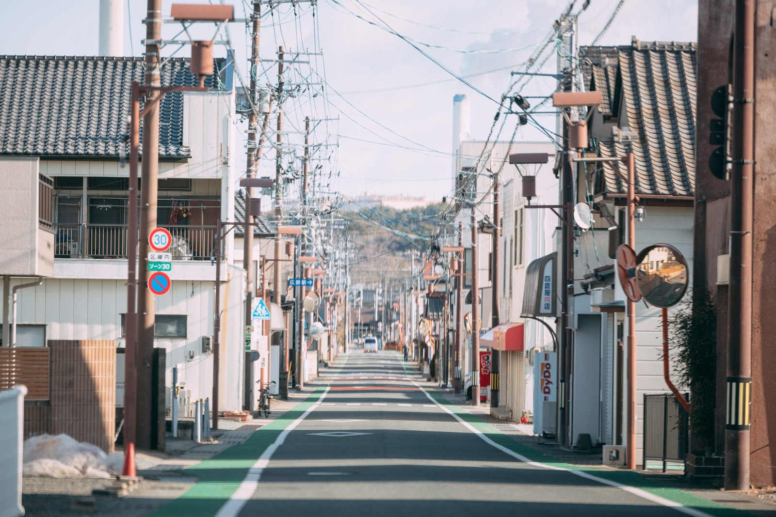 広野町駅前通りの様子