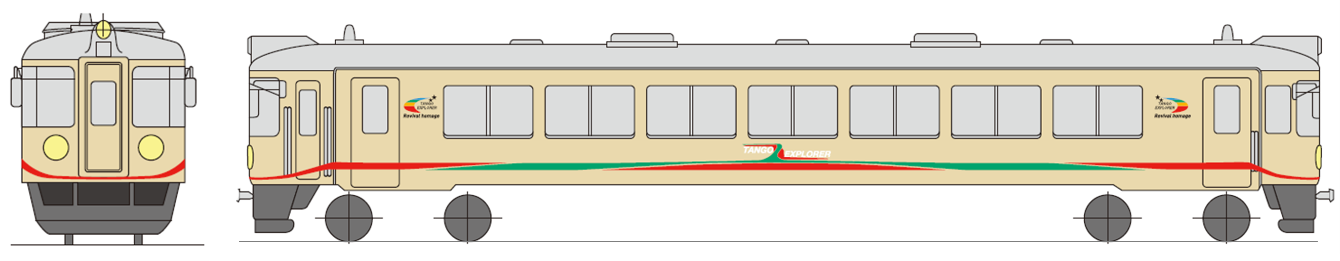 「TANGO EXPLORER オマージュトレイン」車両ラッピング