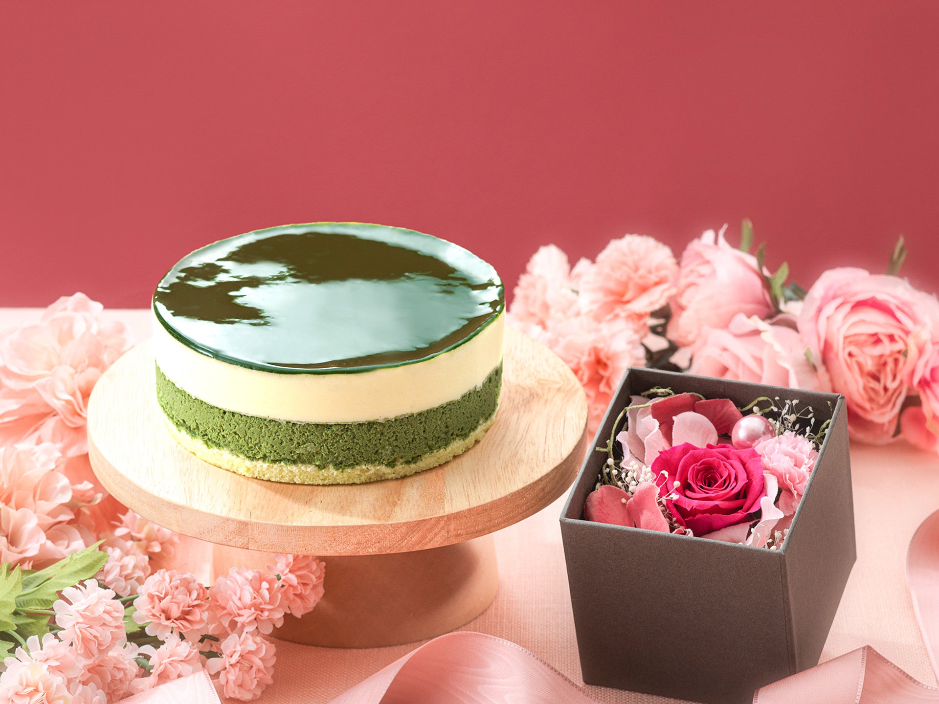 日本画作品 抹茶ケーキ 額付き 静岡抹茶チーズケーキ | ハルイチ店頭受取限定 - 日本茶ギフト